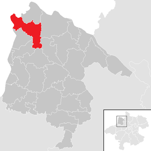 Lage der Gemeinde Schardenberg im Bezirk Schärding (anklickbare Karte)