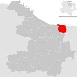 Lage der Gemeinde Seefeld-Kadolz im Bezirk Hollabrunn (anklickbare Karte)