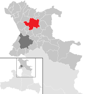 Lage der Gemeinde Seekirchen am Wallersee im Bezirk St. Johann im Pongau (anklickbare Karte)