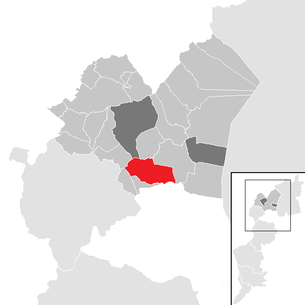 Lage der Gemeinde Siegendorf im Bezirk Eisenstadt-Umgebung (anklickbare Karte)