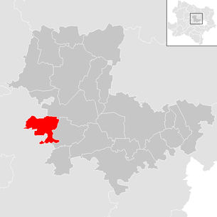 Lage der Gemeinde Sitzenberg-Reidling im Bezirk Tulln (anklickbare Karte)