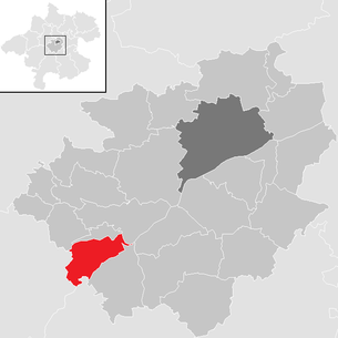 Lage der Gemeinde Stadl-Paura im Bezirk Wels-Land (anklickbare Karte)