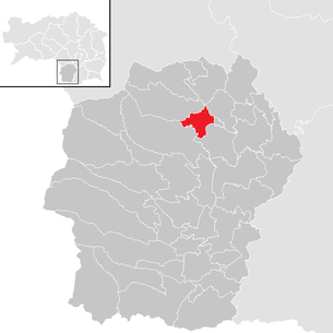 Lage der Gemeinde Stainz im Bezirk Deutschlandsberg (anklickbare Karte)