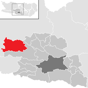 Lage der Gemeinde Stockenboi im Bezirk Villach-Land (anklickbare Karte)