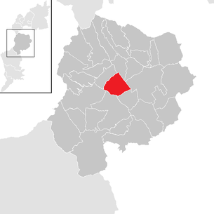 Lage der Gemeinde Stoob im Bezirk Oberpullendorf (anklickbare Karte)