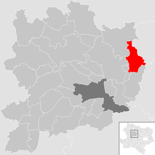 Lage der Gemeinde Straß im Straßertale im Bezirk Krems-Land (anklickbare Karte)