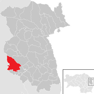 Lage der Gemeinde Stubenberg (Steiermark) im Bezirk Feldbach (anklickbare Karte)