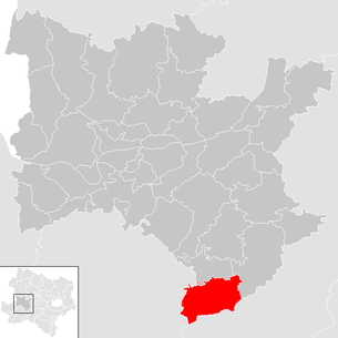 Lage der Gemeinde Texingtal im Bezirk Melk (anklickbare Karte)