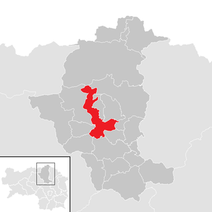 Lage der Gemeinde Thörl im Bezirk Bruck an der Mur (anklickbare Karte)