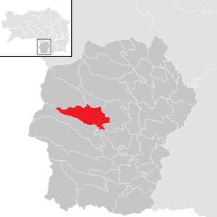 Lage der Gemeinde Trahütten im Bezirk Deutschlandsberg (anklickbare Karte)