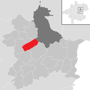 Lage der Gemeinde Traun (Stadt) im Bezirk Linz-Land (anklickbare Karte)