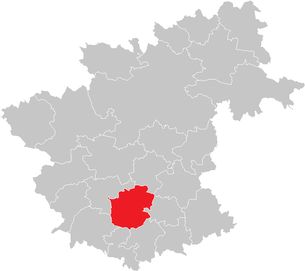 Lage der Gemeinde Bad Traunstein im Bezirk Zwettl (anklickbare Karte)
