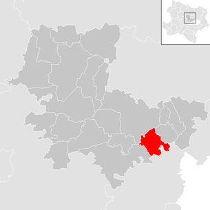 Lage der Gemeinde Tulbing im Bezirk Tulln (anklickbare Karte)