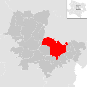 Lage der Gemeinde Tulln an der Donau im Bezirk Tulln (anklickbare Karte)