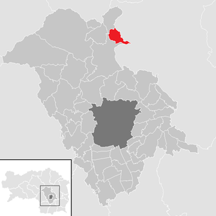 Lage der Gemeinde Tulwitz im Bezirk Graz-Umgebung (anklickbare Karte)