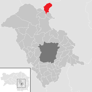 Lage der Gemeinde Tyrnau (Steiermark) im Bezirk Graz-Umgebung (anklickbare Karte)