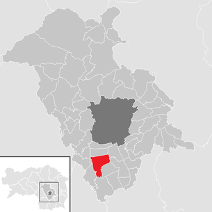 Lage der Gemeinde Unterpremstätten im Bezirk Graz-Umgebung (anklickbare Karte)