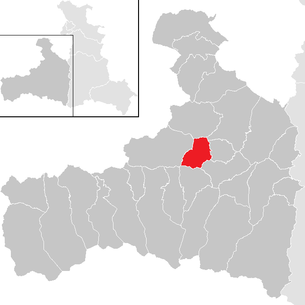 Lage der Gemeinde Viehhofen im Bezirk Zell am See (anklickbare Karte)