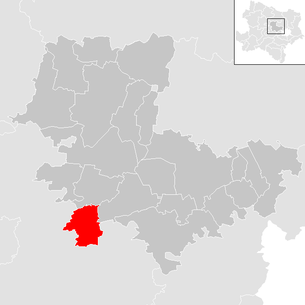 Lage der Gemeinde Würmla im Bezirk Tulln (anklickbare Karte)