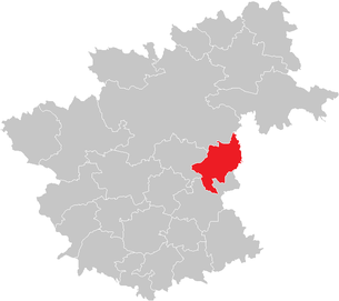 Lage der Gemeinde Waldhausen (Niederösterreich) im Bezirk Zwettl (anklickbare Karte)