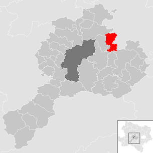 Lage der Gemeinde Weißenkirchen an der Perschling im Bezirk Sankt Pölten-Land (anklickbare Karte)