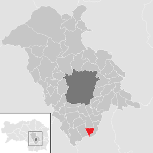 Lage der Gemeinde Werndorf im Bezirk Graz-Umgebung (anklickbare Karte)