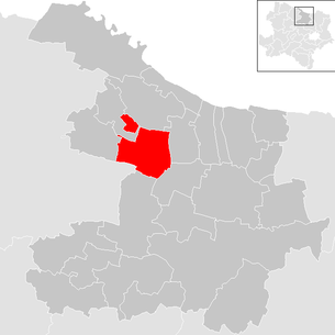 Lage der Gemeinde Zellerndorf im Bezirk Hollabrunn (anklickbare Karte)