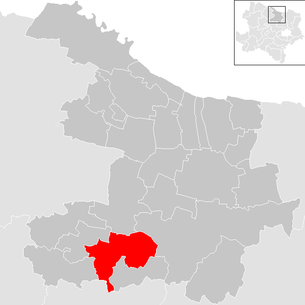 Lage der Gemeinde Ziersdorf im Bezirk Hollabrunn (anklickbare Karte)