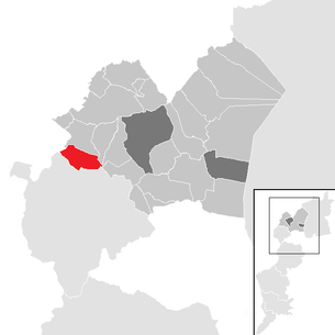 Lage der Gemeinde Zillingtal im Bezirk Eisenstadt-Umgebung (anklickbare Karte)