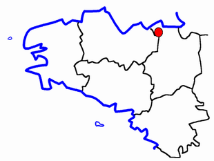 Lage des Kantons Châteauneuf-d’Ille-et-Vilaine