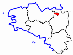 Lage des Kantons Combourg