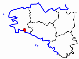 Lage des Kantons Concarneau