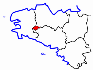 Lage des Kantons Gourin