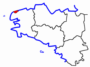 Lage des Kantons Lannilis
