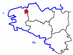 Lage des Kantons Plouigneau
