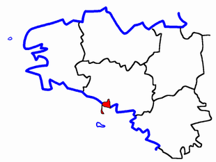 Lage des Kantons Quiberon