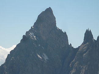 Aiguilles Noire de Peuterey aus dem Val Veny(ganz rechts les Dames Anglaises)