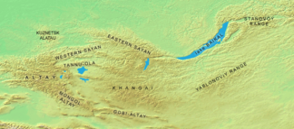 Lage des Tannu-ola-Gebirge