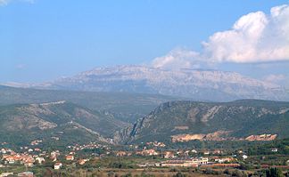 Die Dinara von der Festungsruine Knin aus gesehen