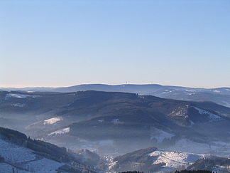 Ebbegebirge von Nordosten (Aussichtsturm Schomberg)