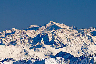 Großvenediger von Nordwesten, von der Zugspitze aus gesehen