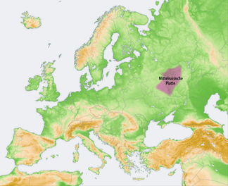 Lage der mittelrussischen Platte