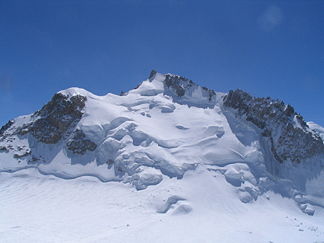 Mont Maudit Nordostseite vom Mont Blanc du Tacul