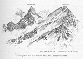 Daberspitze (links) und Rotspitze