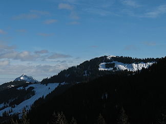 Rangiswanger Horn von Südwesten mit Grünten (1738 m)