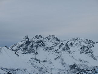 „Dreigestirn“ Trettachspitze, Mädelegabel und Hochfrottspitze