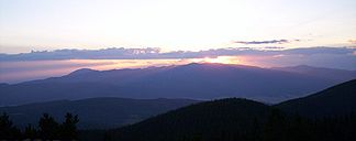 Sonnenuntergang über dem Wheeler Peak
