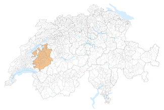 Lage Kanton Freiburg