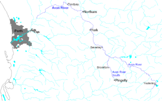 Karte des Avon River