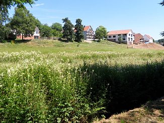 Blick über den Bierbach im Vordergrund auf die nördlichen Bierbacher Gehöfte die zu Wersau gehören